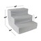 Pet Adobe Pet Adobe High Density Foam Stairs 3 Step Design, Ramp for Small Dogs, Cats with Cover, Gray 113544DFU - alternate 2